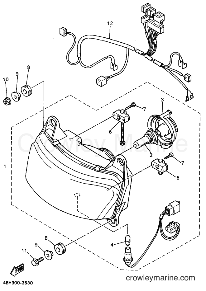1998 Street Bike GTS1000A - GTS1000A (4FE6) [080] - HEADLIGHT 2