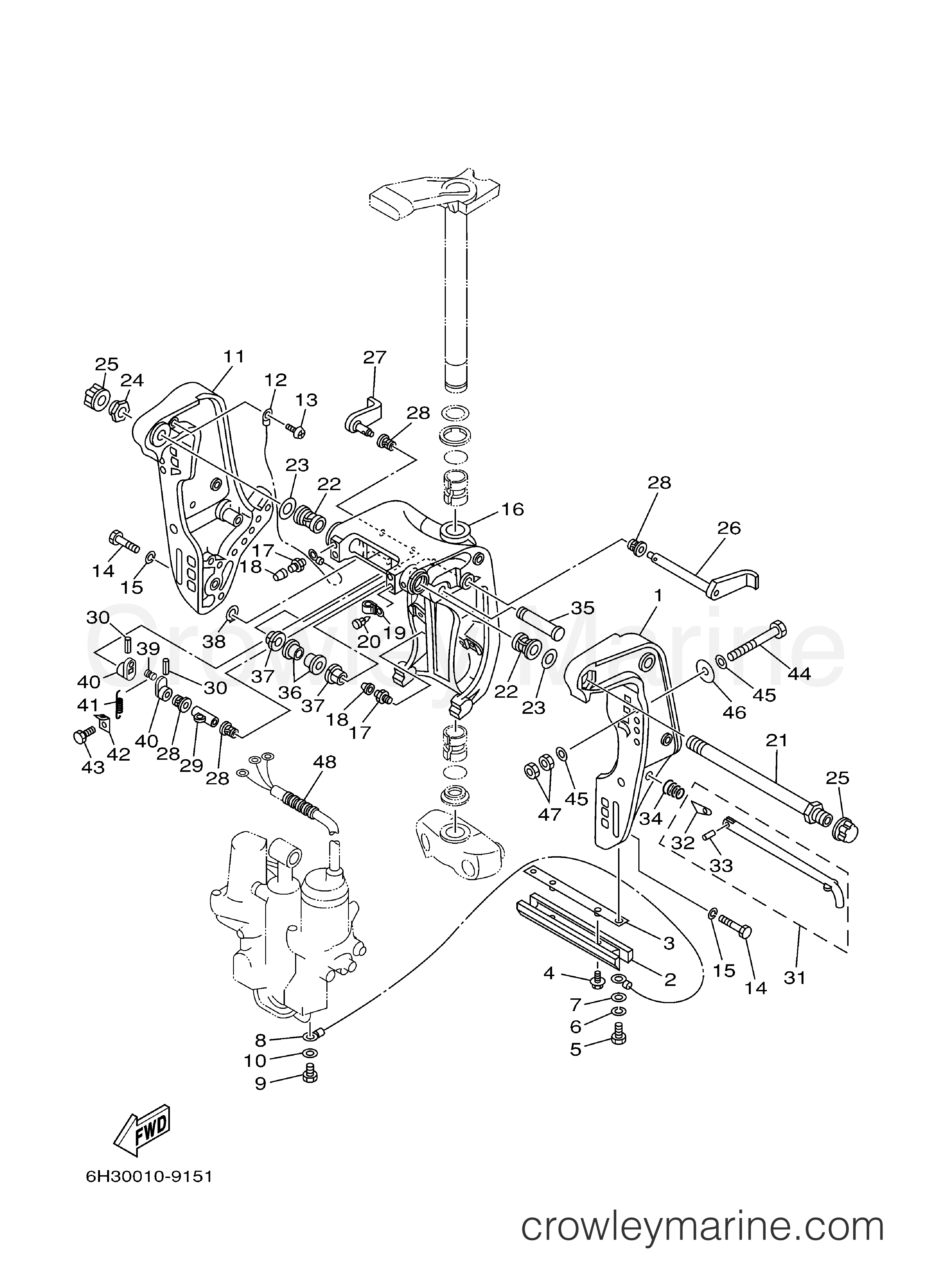 Yamaha Motors 70TLRD - BRACKET 1