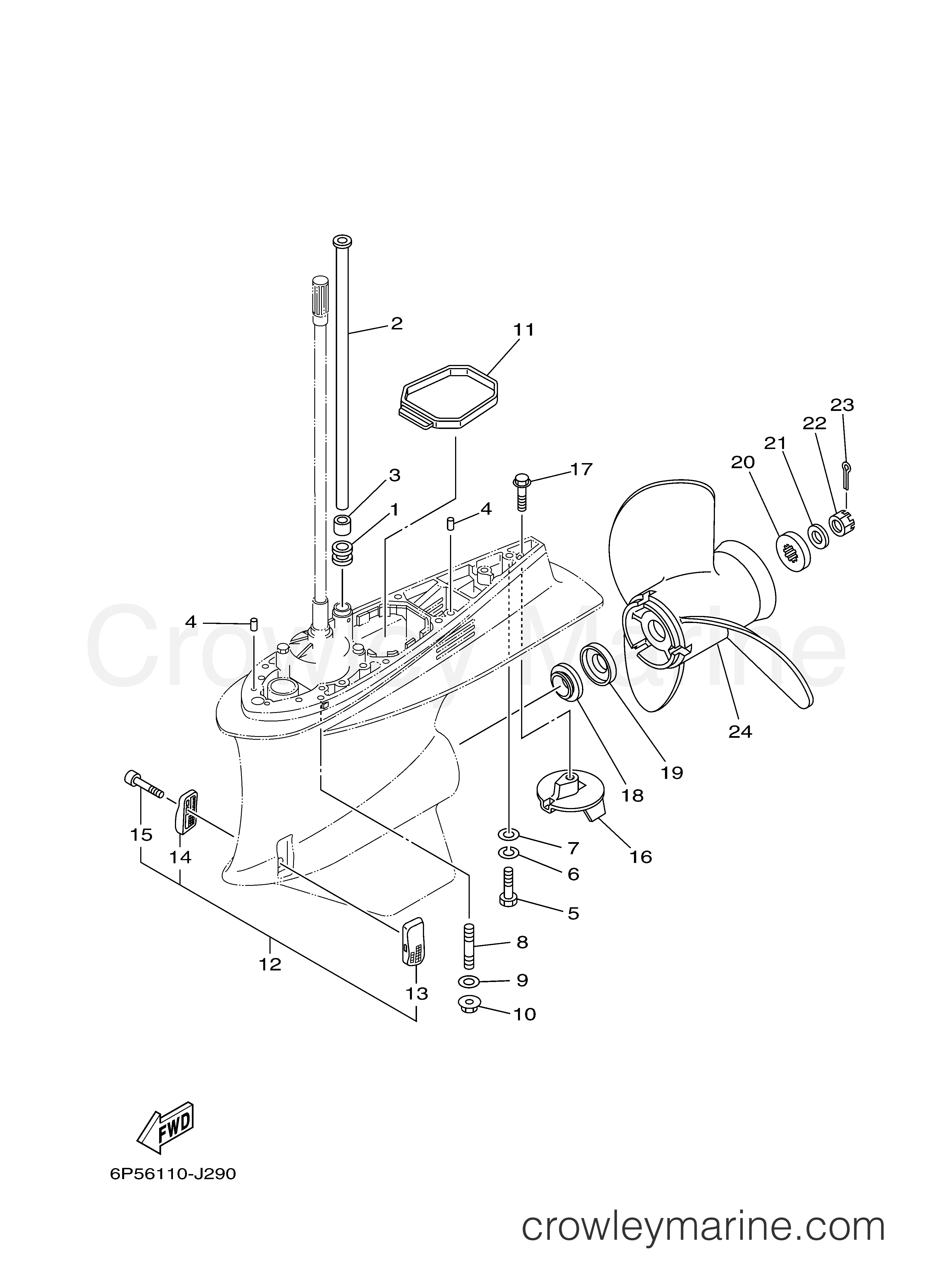 Yamaha Motors VZ225HTLR - LOWER CASING DRIVE 2