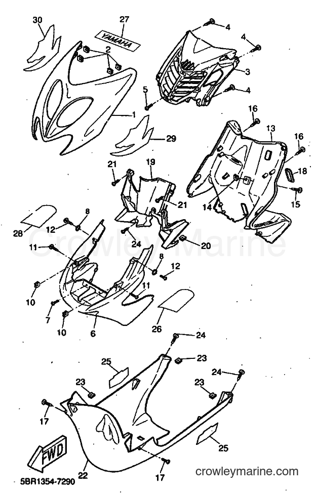 1998 Scooter YQ50L - YQ50L (5CL3) [010] - LEG SHIELD
