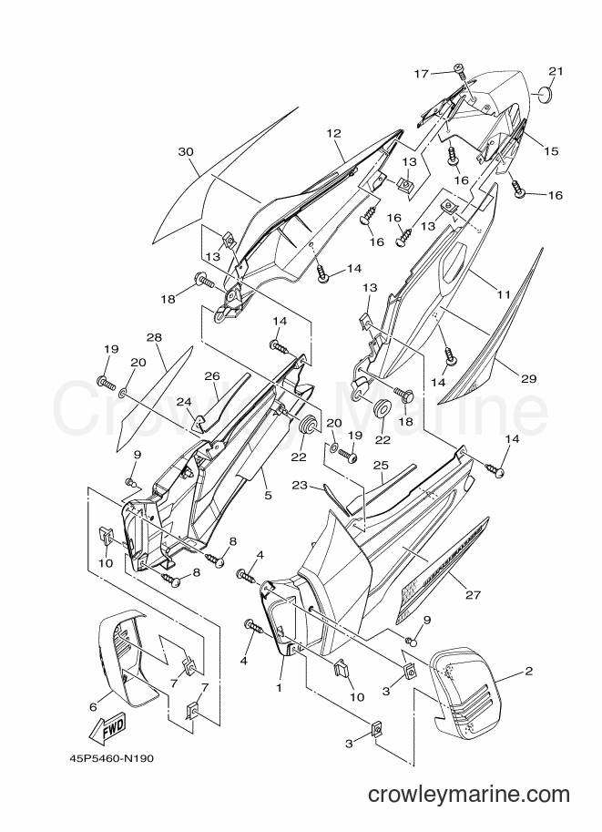 2014 Street Bike AC150B - AC150B (45P5) [010] - SIDE COVER