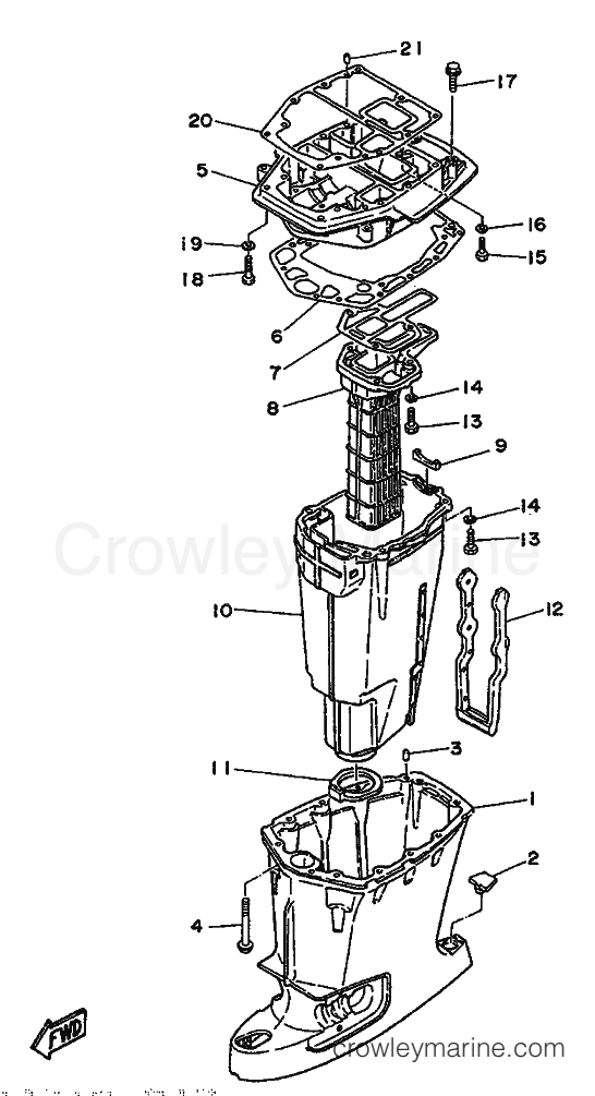 Yamaha Motors 75A (692) [999] - UPPER CASING