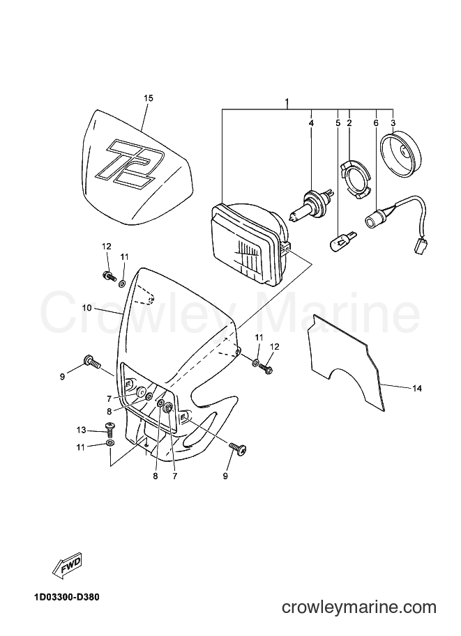2005 Dirt Bike DT125RE - DT125RE (1D03) [070] - HEADLIGHT