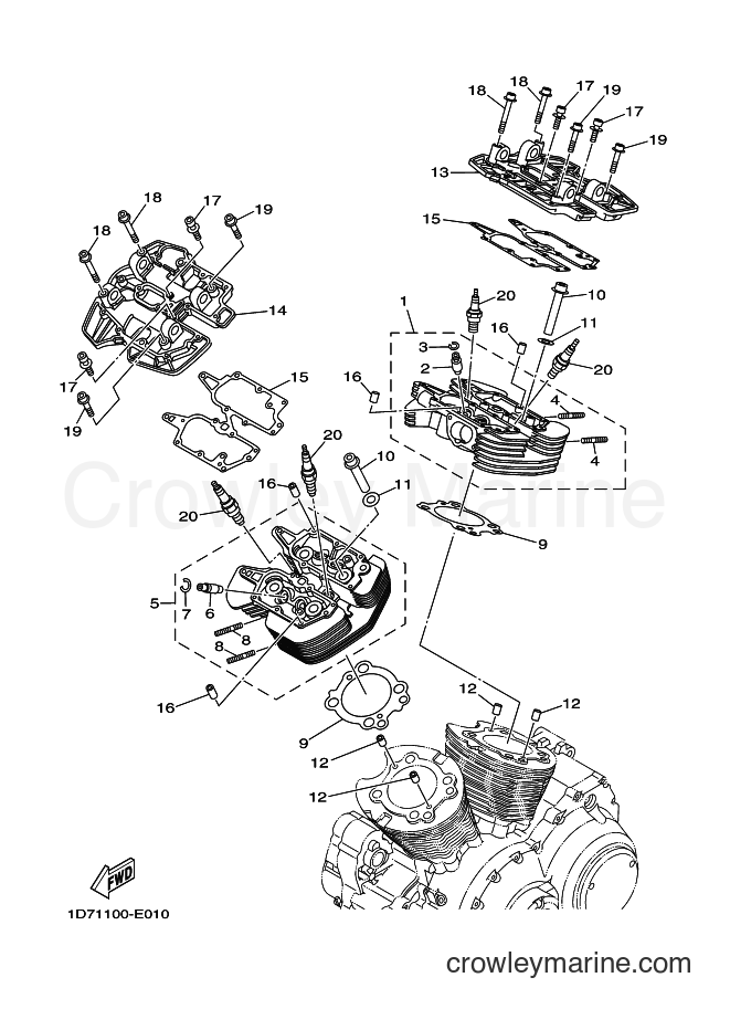 Yamaha Motors XV1900CFD (2C5X) [020] - CYLINDER HEAD