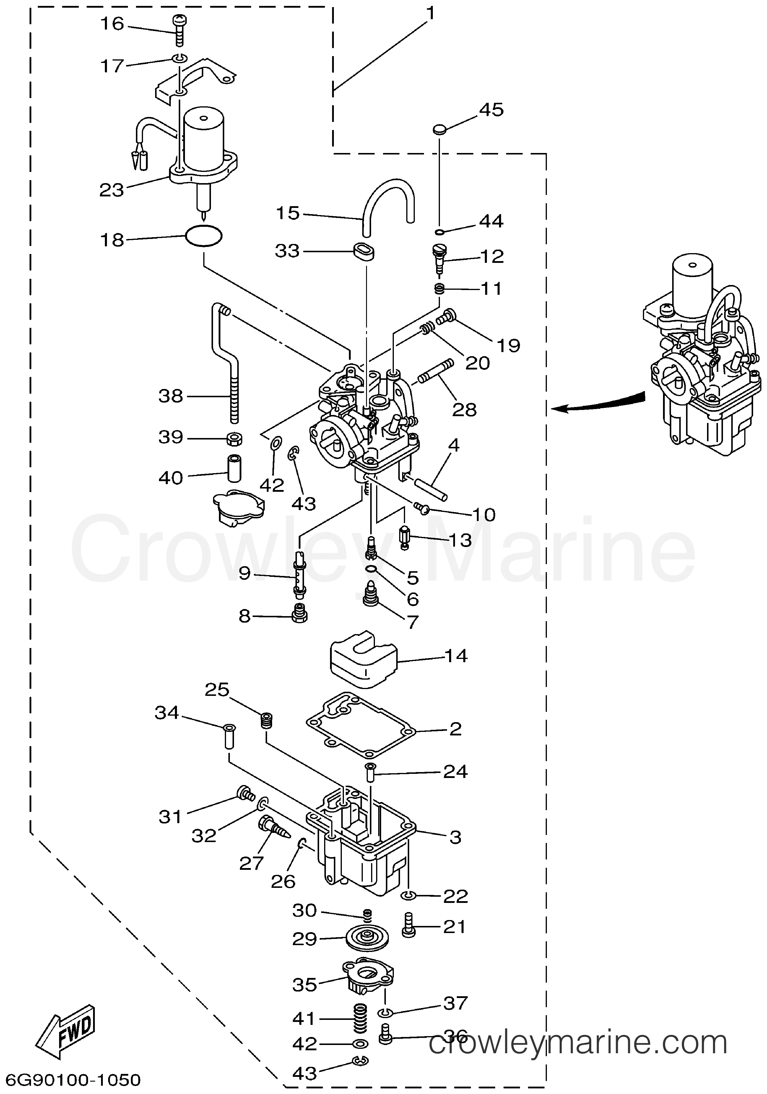 Yamaha Motors F9.9MSHA - CARBURETOR