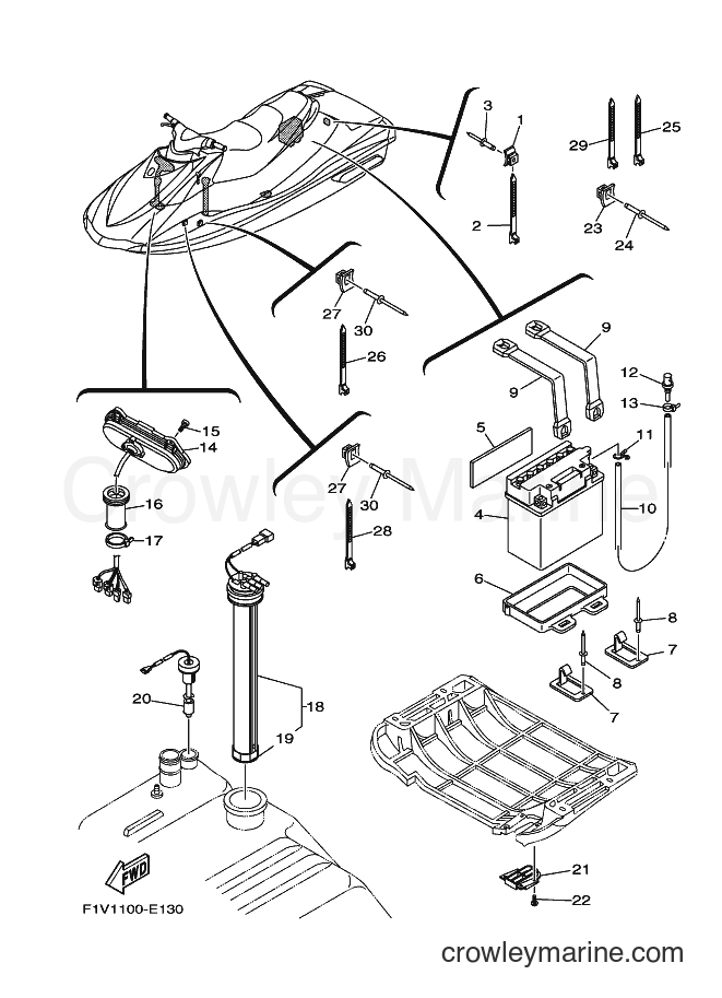 Yamaha Motors VX700-E (F1V1) [010] - ELECTRICAL 2