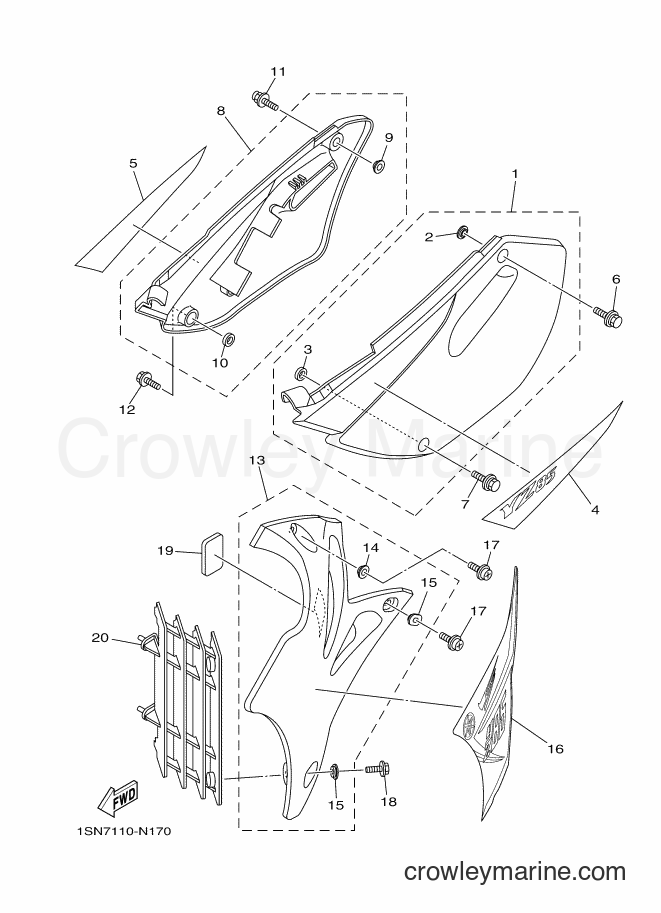2014 Dirt Bike YZ85 - YZ85 (1SN7) [020] - SIDE COVER