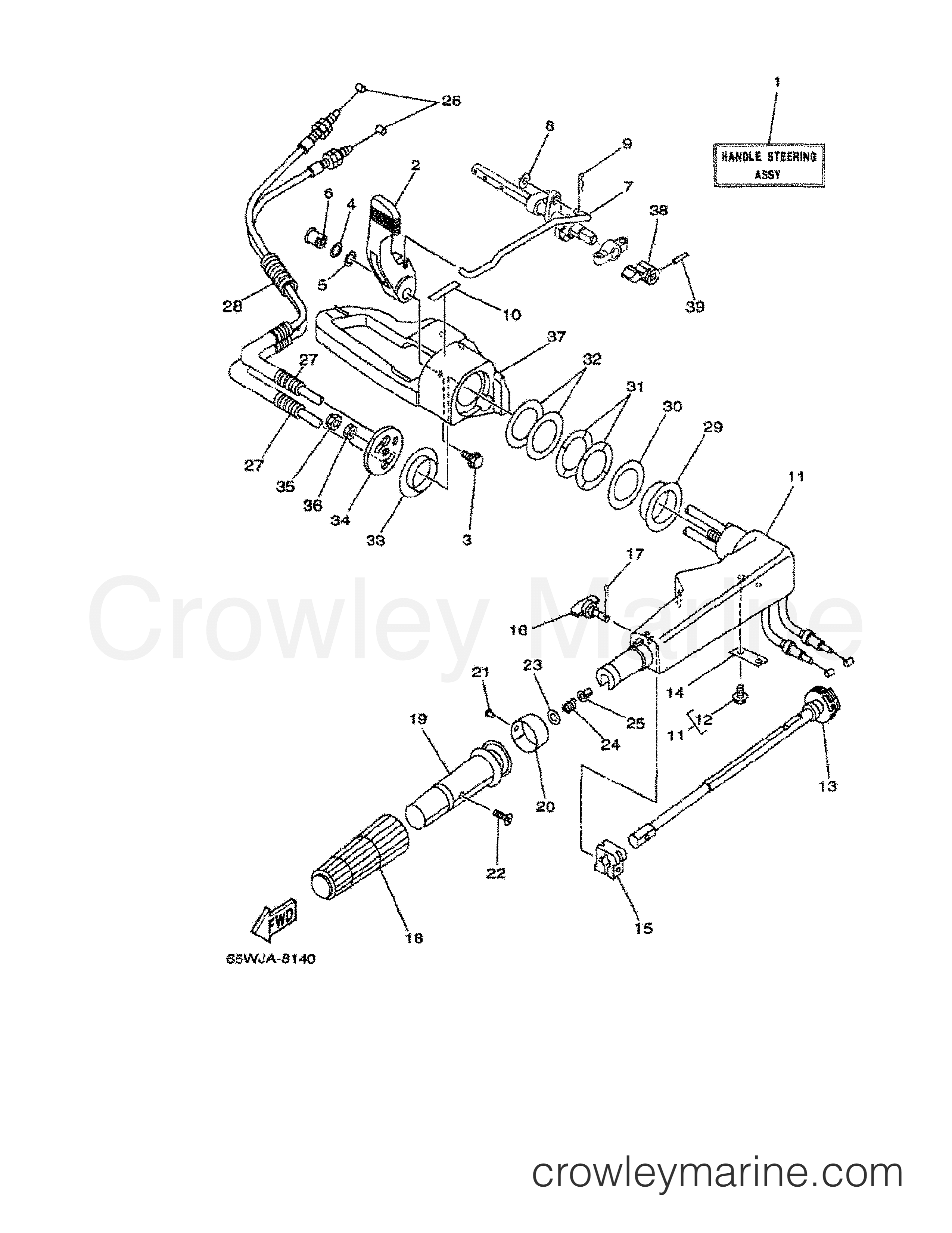TILLER KIT F25 Various Years Rigging Rigging Rigging 2005 Crowley