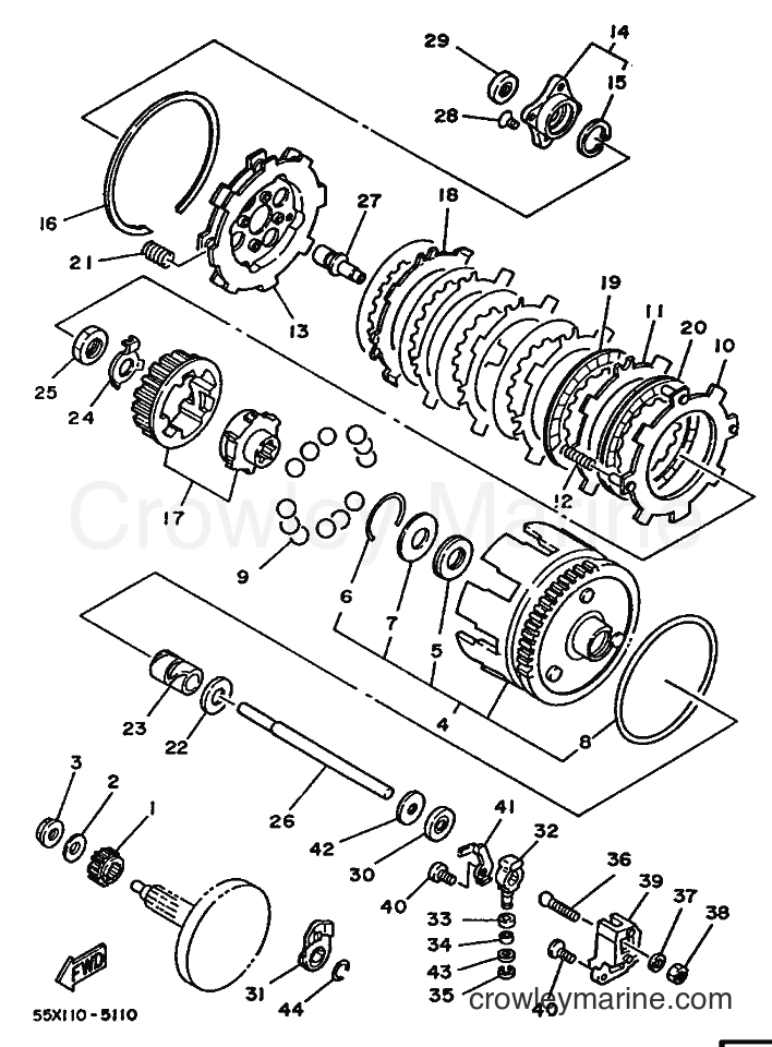 1988 ATV YFM80U - YFM80U (2FJ0) [045] - CLUTCH
