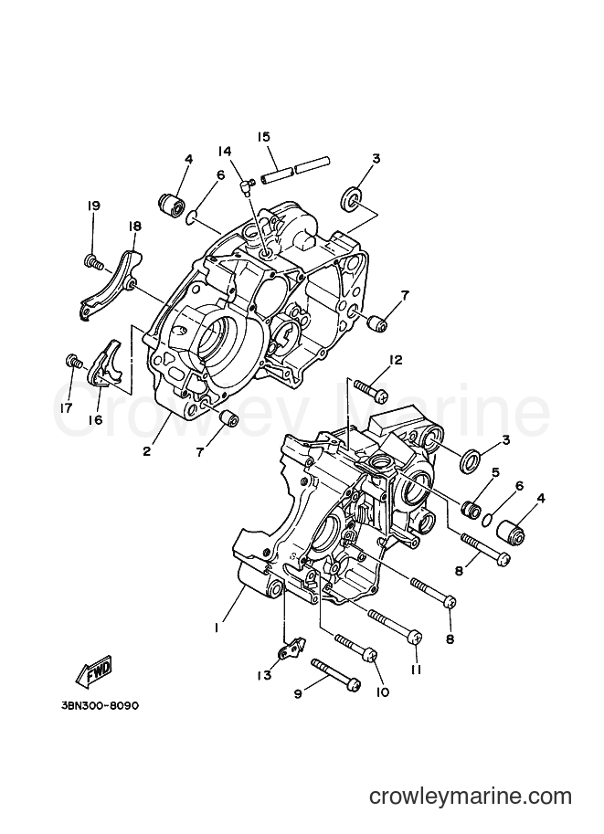 2000 Dirt Bike DT125R - DT125R (4DJA) [010] - CRANKCASE