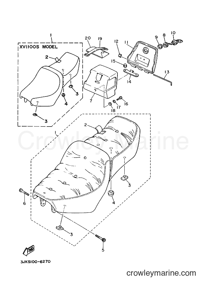 1996 Cruiser XV1100S - XV1100S (3JKU) [010] - SEAT