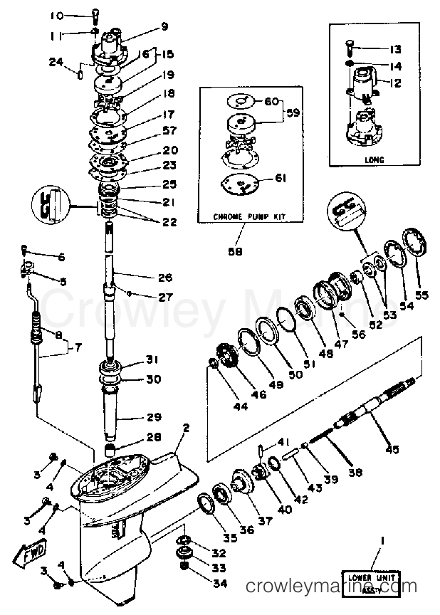 Yamaha Motors 30ELJ - LOWER DRIVE 1