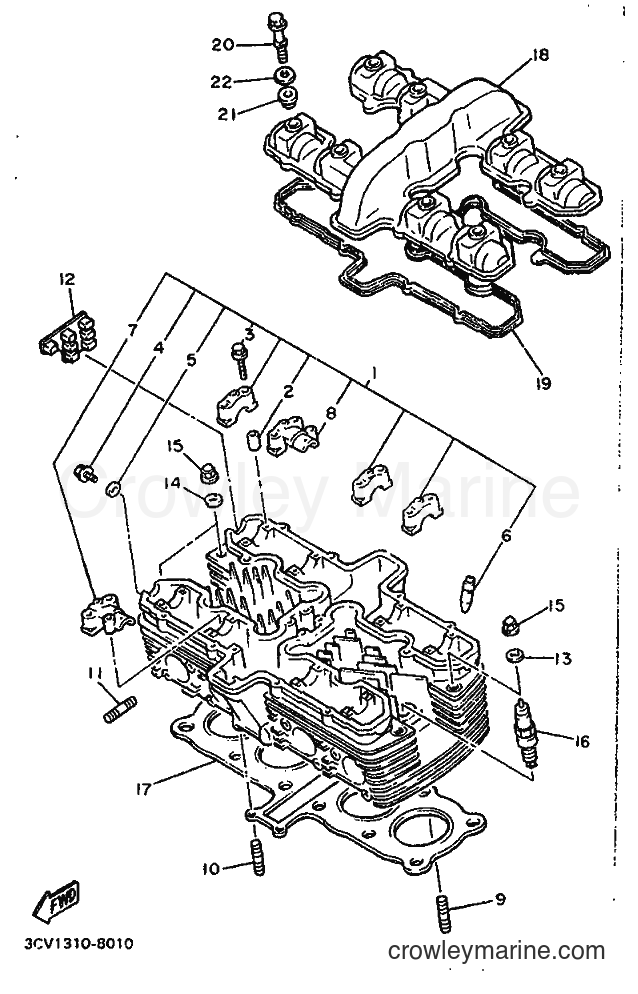 Yamaha Motors FJ1200 (3GP1) [010] - CYLINDER HEAD