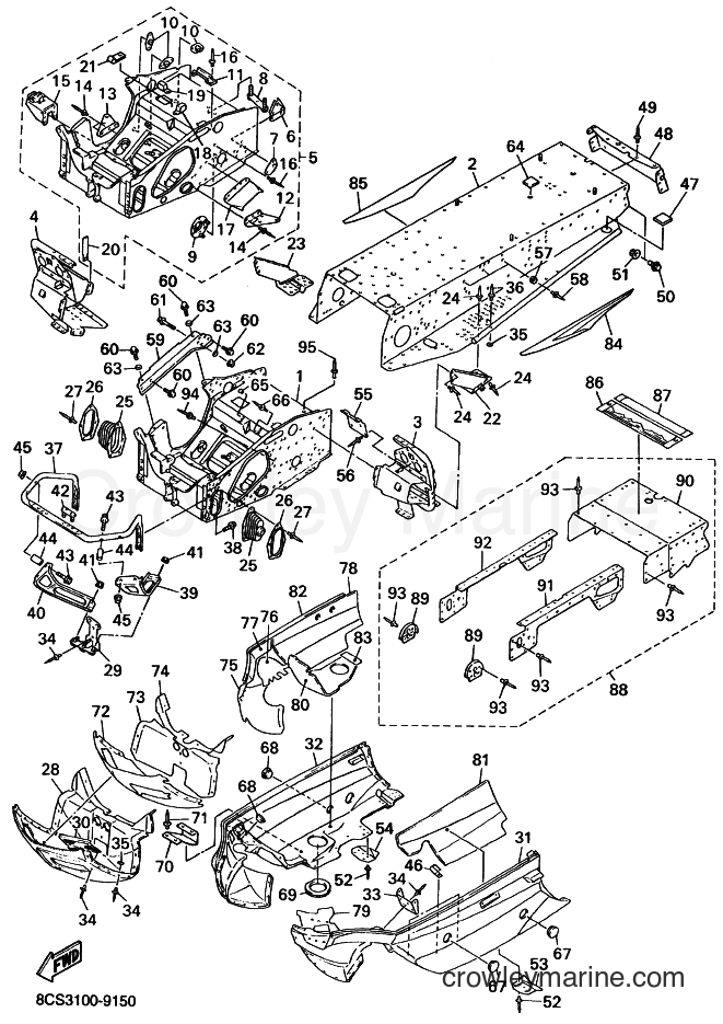 Yamaha Motors VX600LT (8CS3) [010] - FRAME