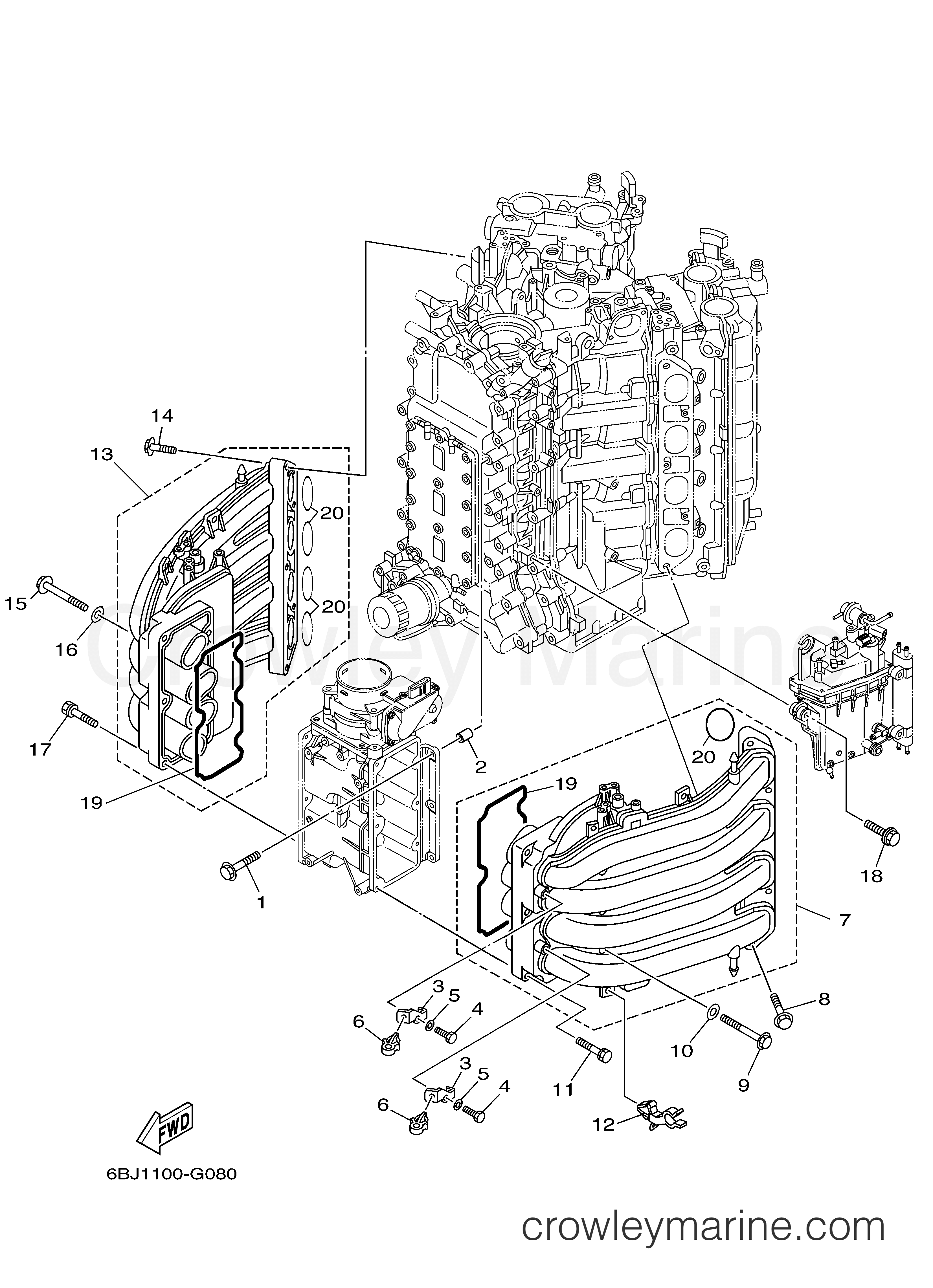 Yamaha Motors LF300TXR - INTAKE 1