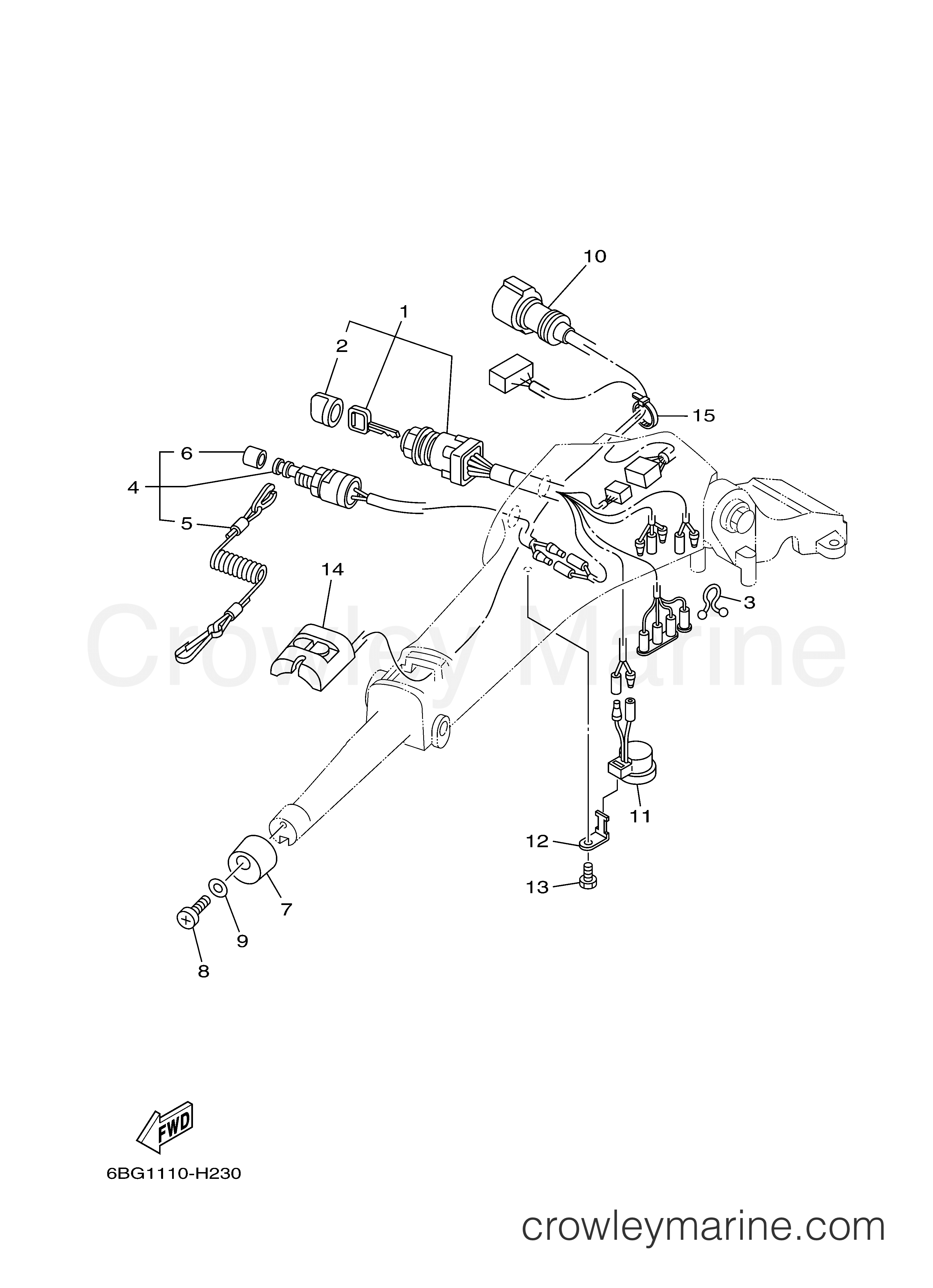 Yamaha Motors F40LEHA - STEERING 2
