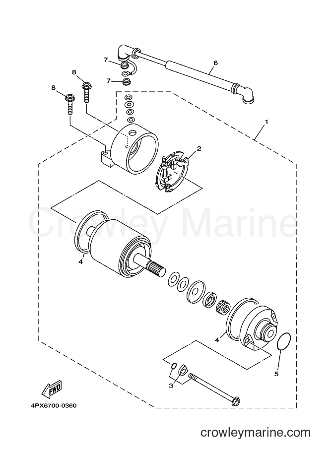 2000 Dirt Bike TT-R250 - TT-R250 (5GF6) [010] - STARTING MOTOR