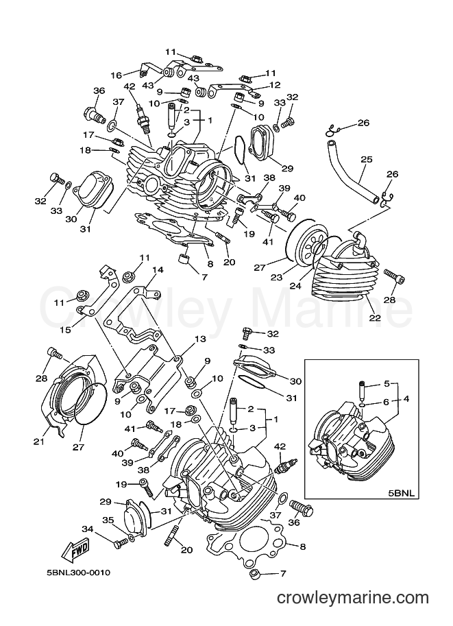 Yamaha Motors XVS650A (5BNP) [030] - CYLINDER HEAD