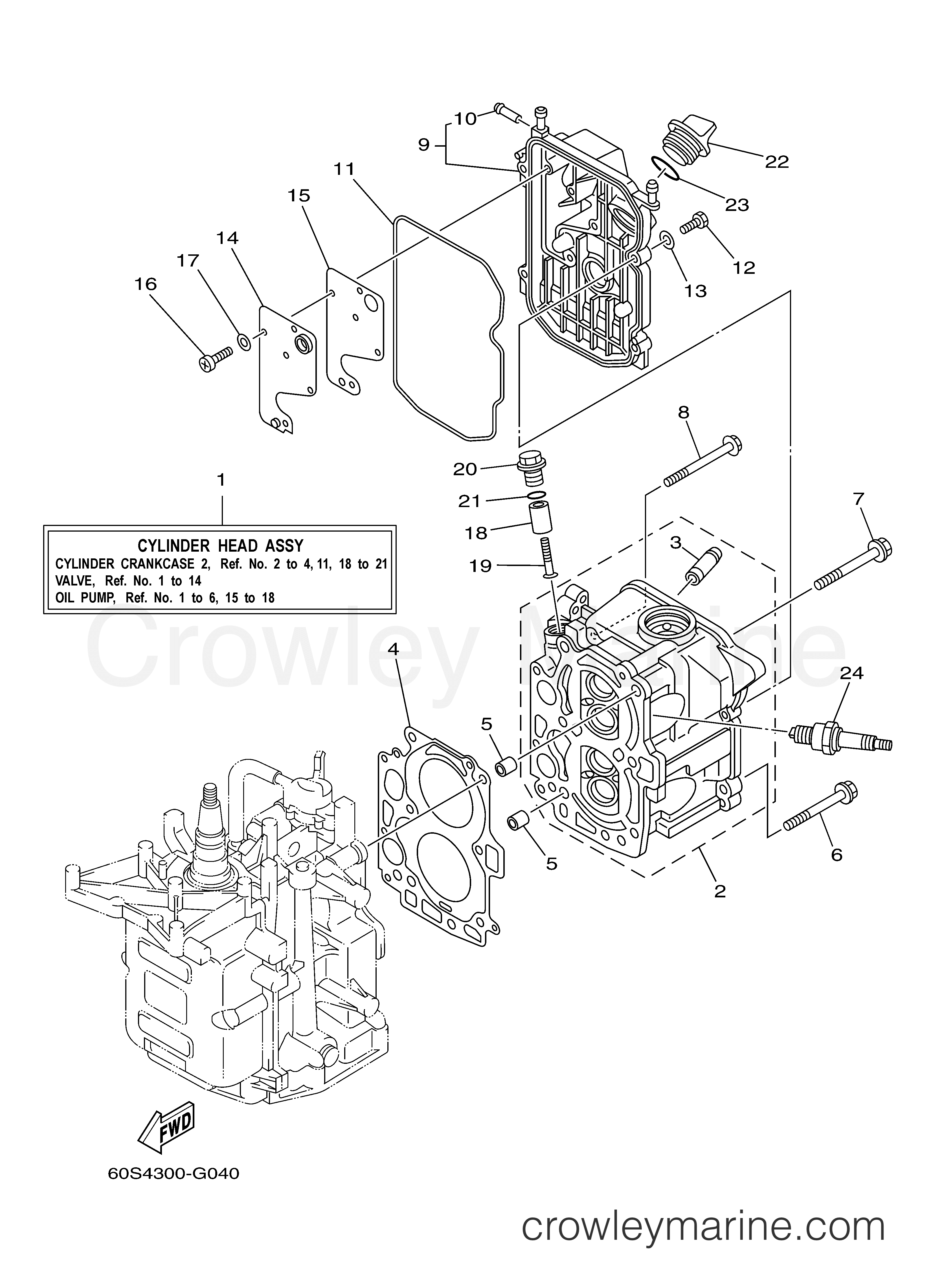 Yamaha Motors F8CMLH - CYLINDER CRANKCASE 2