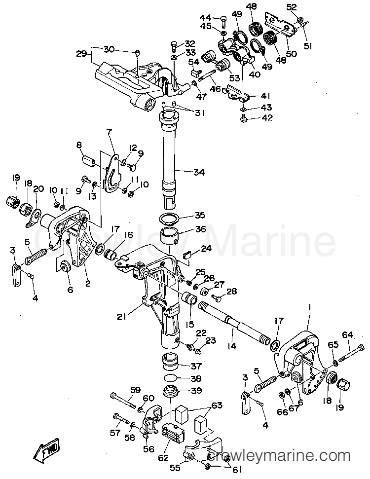 Yamaha Motors F9.9MSHT - BRACKET 1