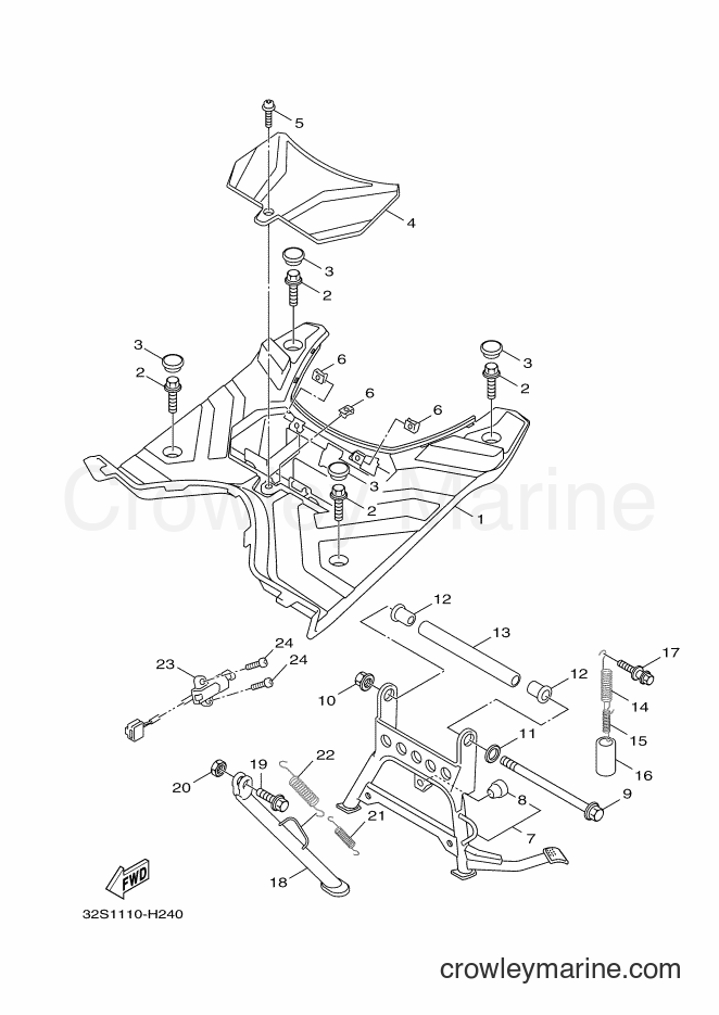 2010 Scooter YW125 - YW125 (1CE1) [050] - STAND & FOOTREST
