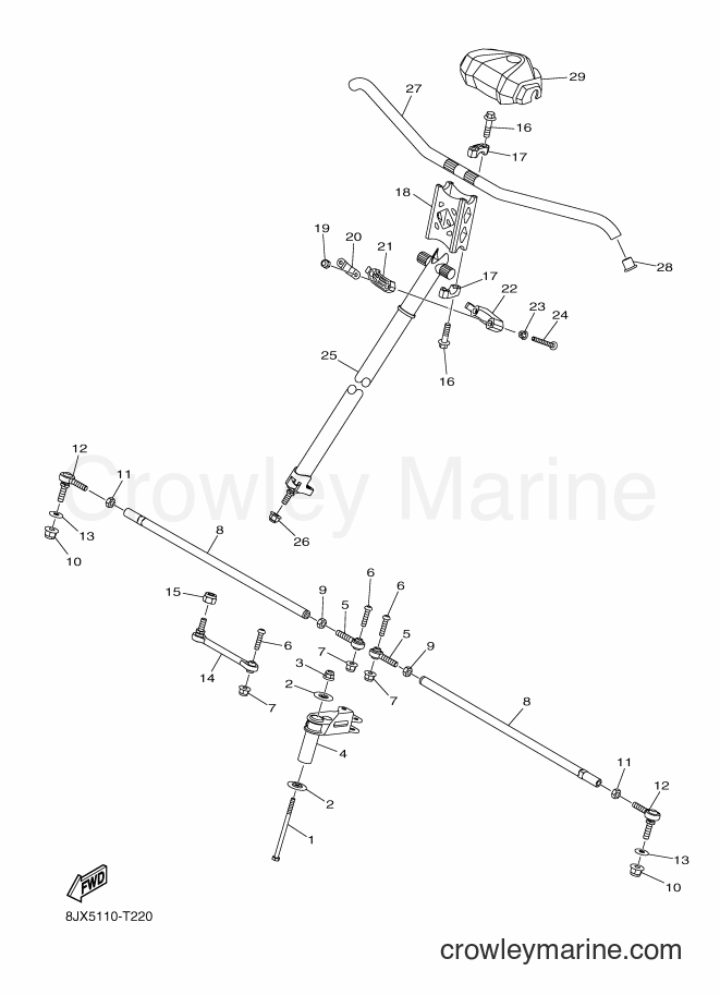 Yamaha Motors SRV10LL (8KP7) [010] - STEERING