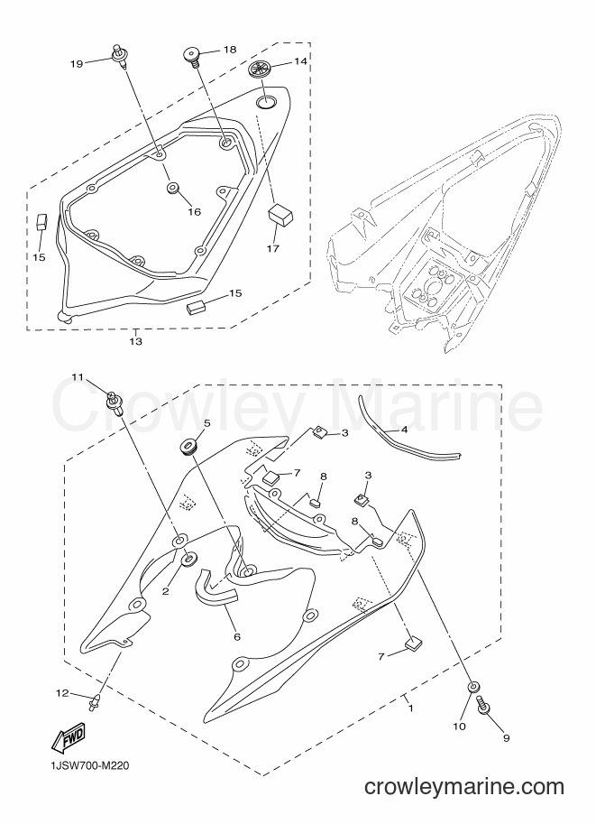 Yamaha Motors YZF-R6 (2CX5) [010] - SIDE COVER