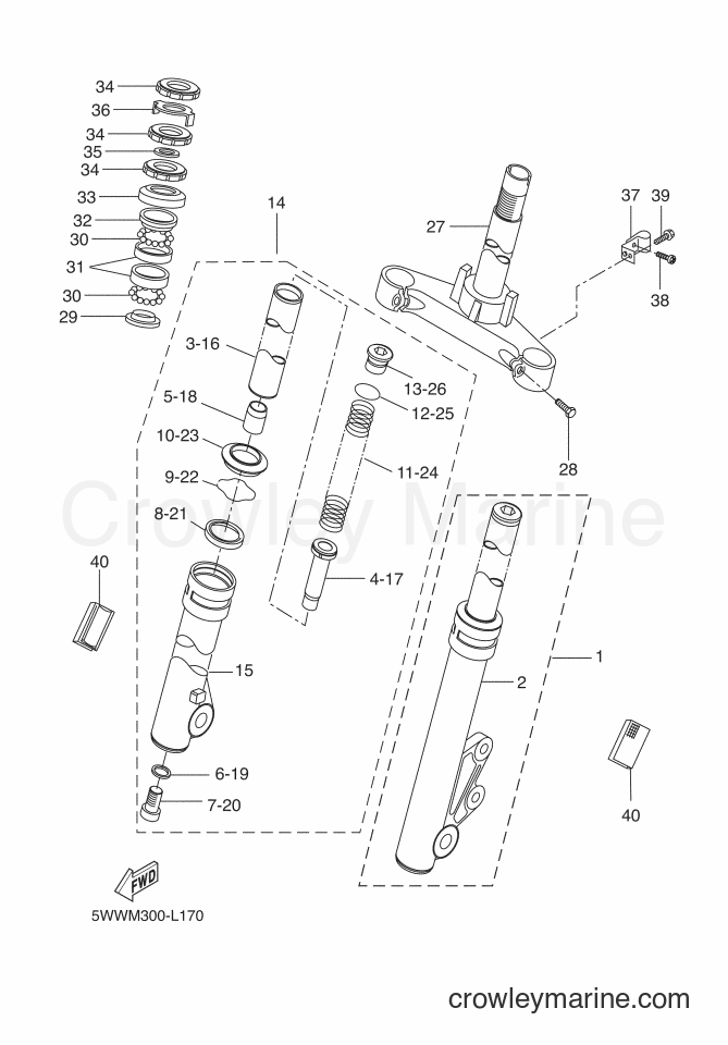 Yamaha Motors CW50 (5WWP) [010] - FRONT FORK