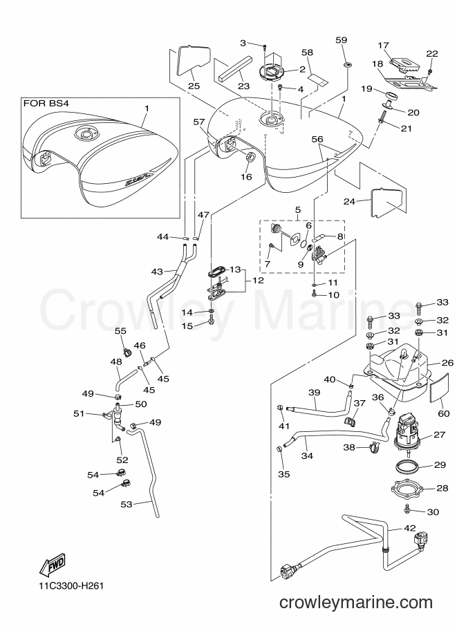 Yamaha Motors XVS1300A (11C3) [040] - FUEL TANK