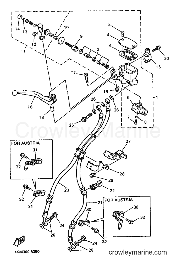 1996 Street Bike XJ900S - XJ900S (4PS2) [999] - FRONT MASTER CYLINDER