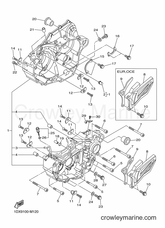 2013 Dirt Bike WR450F - WR450F (1DX9) [010] - CRANKCASE