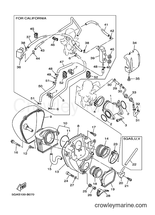 2003 Cruiser XV1600AT - XV1600AT (5GAU) [020] - INTAKE