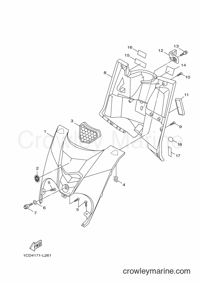 Yamaha Motors YW50F (1CD2) [010] - LEG SHIELD