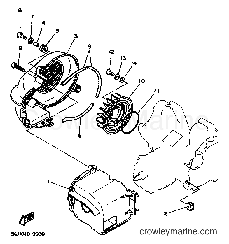 1994 Scooter YA50R - YA50R (4PC1) [999] - AIR SHROUD & FAN