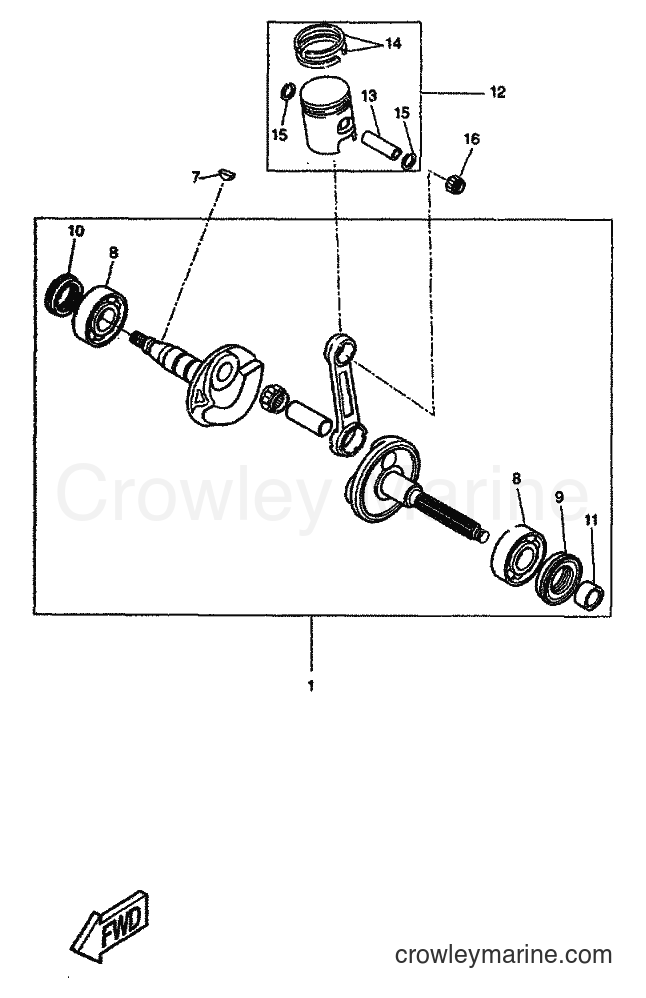 1999 Scooter CW50 - CW50 (4VVP) [010] - CRANKSHAFT & PISTON