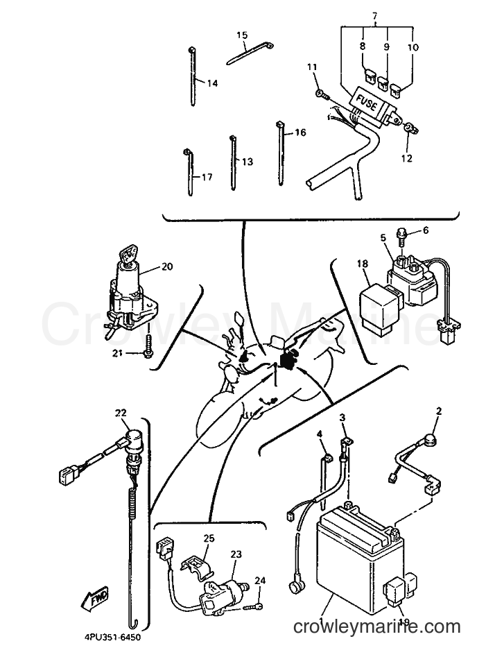 1996 Street Bike XJR1200 - XJR1200 (4RB2) [010] - ELECTRICAL 2