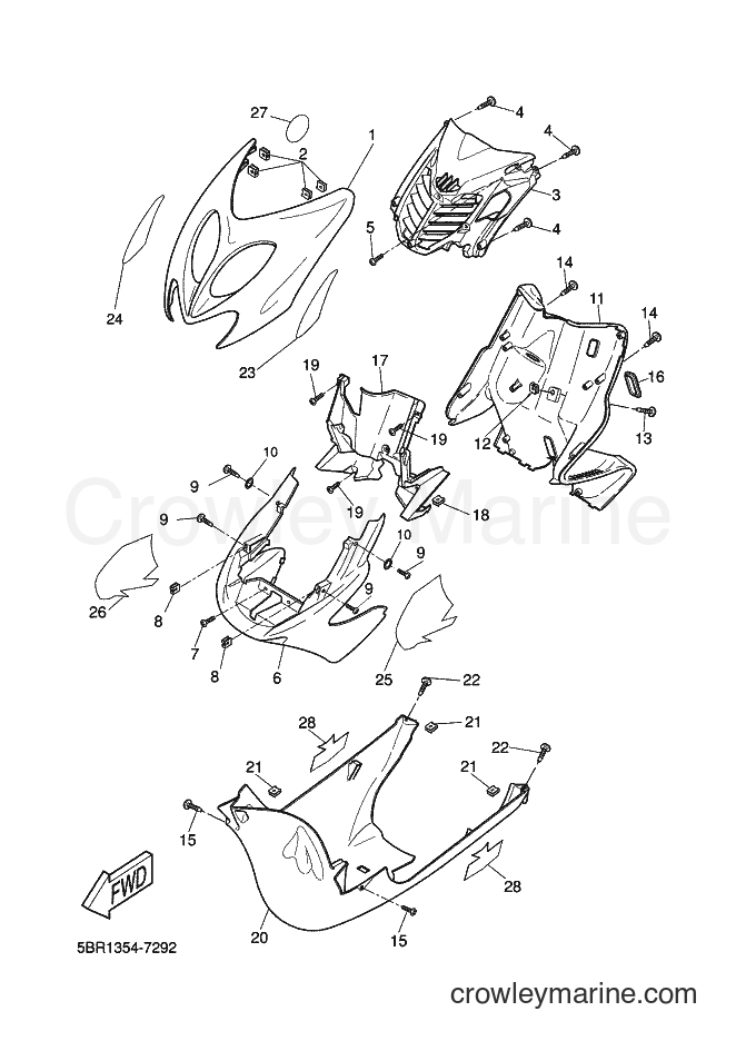 2000 Scooter YQ50 - YQ50 (5KF5) [010] - LEG SHIELD