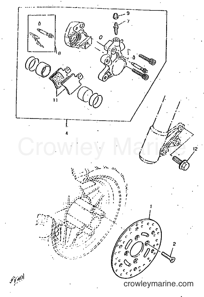 1998 Scooter CW50RSP - CW50RSP (4WS5) [010] - FRONT BRAKE CALIPER