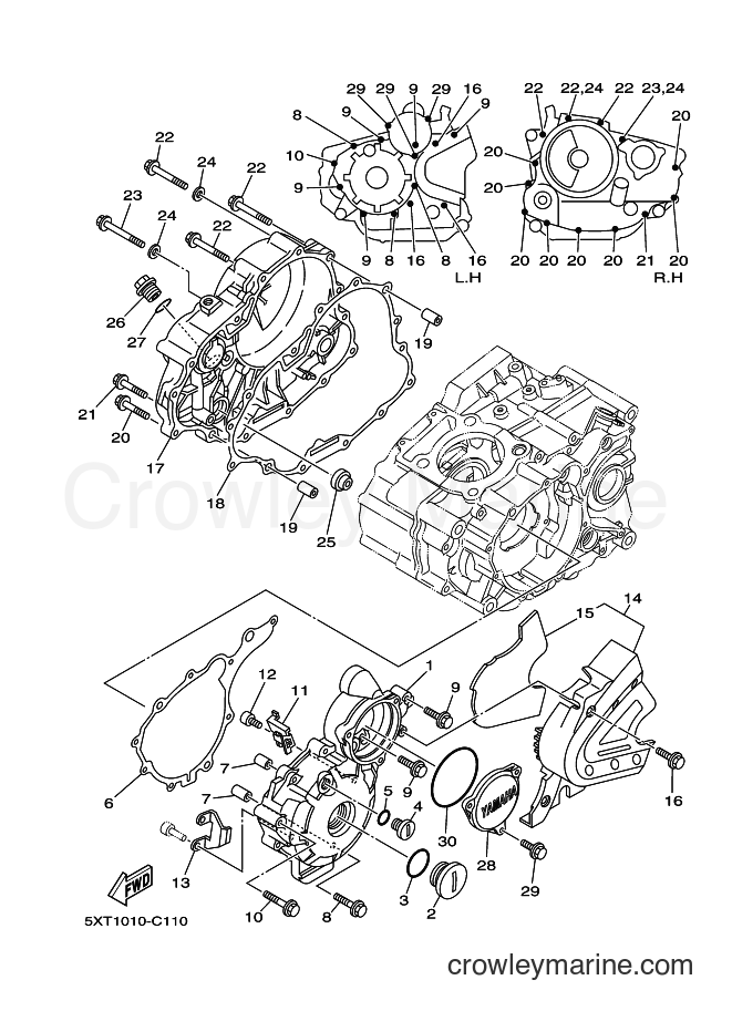 2017 Dirt Bike XT250 - XT250 (B1H1) [010] - CRANKCASE COVER 1