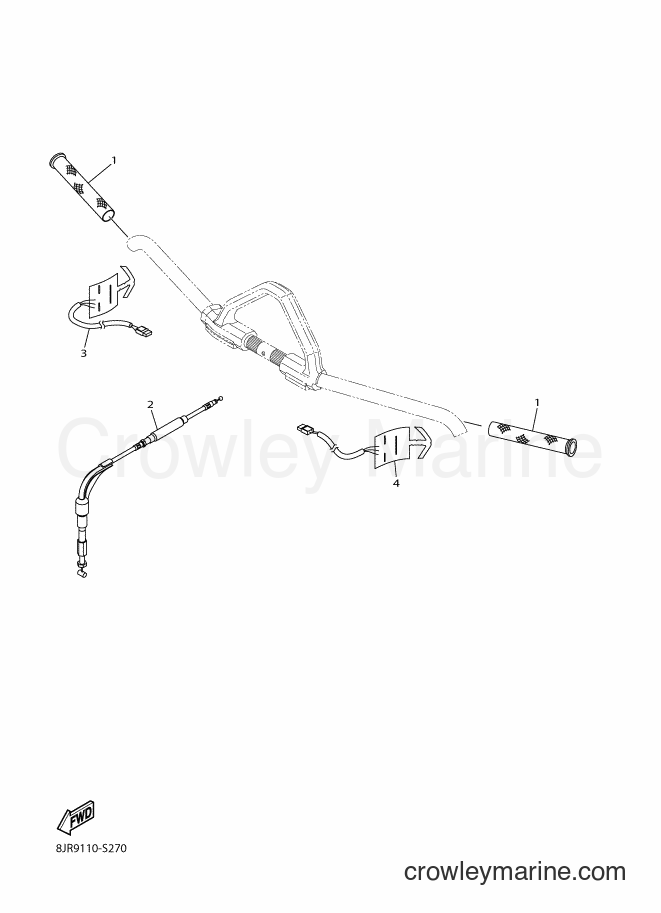 Yamaha Motors SRV10XS (8JRD) [010] - CONTROL CABLE