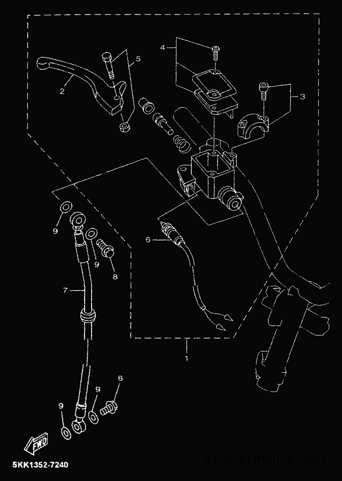 1999 Scooter YN100 - YN100 (5KK1) [999] - FRONT MASTER CYLINDER