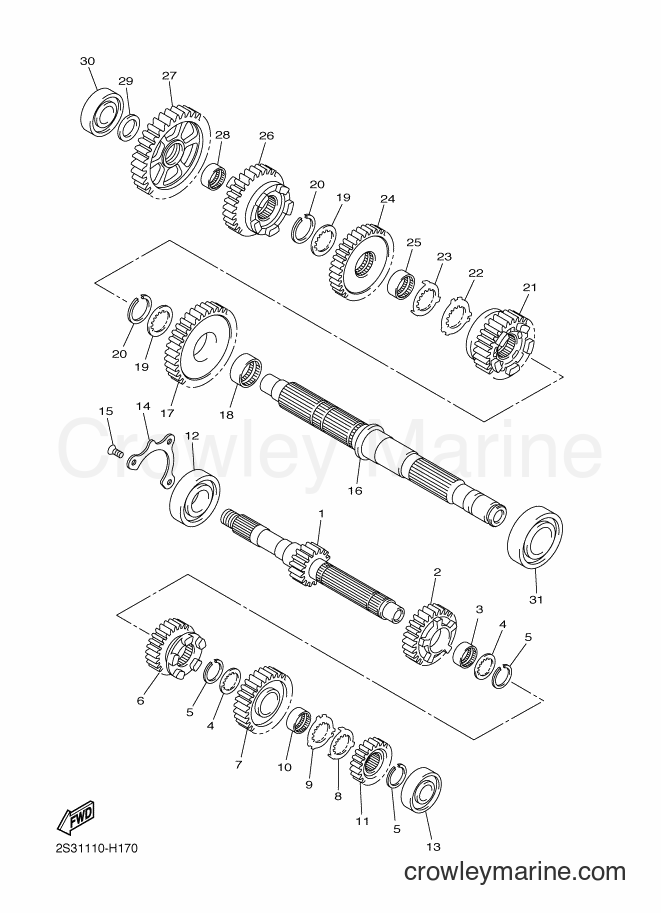 Yamaha Motors VMX17 (2CEL) [050] - TRANSMISSION