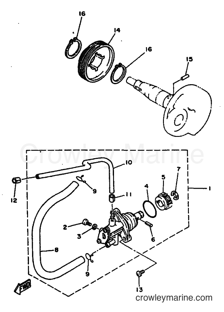 1997 Scooter YN50 - YN50 (5BV1) [010] - OIL PUMP
