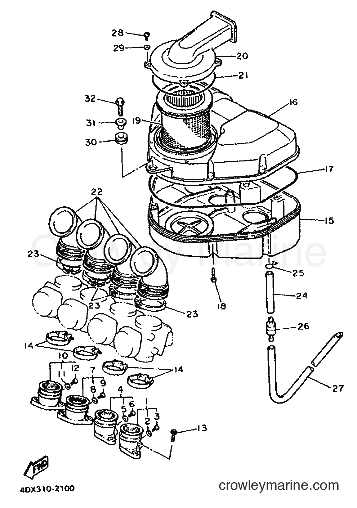 Yamaha Motors FZR400RR (4DX2) [999] - INTAKE