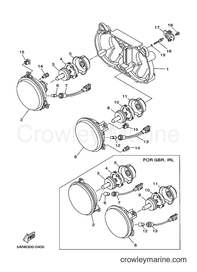 2000 Dirt Bike TDR125 - TDR125 (5AN8) [020] - HEADLIGHT