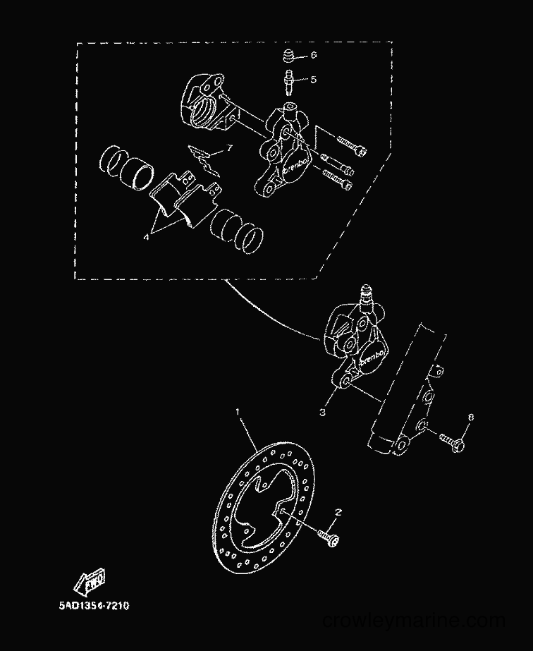 2001 Scooter YN50 - YN50 (5MR3) [010] - FRONT BRAKE CALIPER