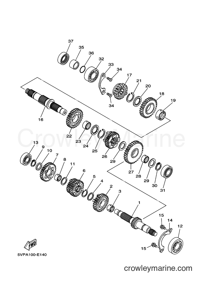 Yamaha Motors XV1700A (5VNT) [010] - TRANSMISSION