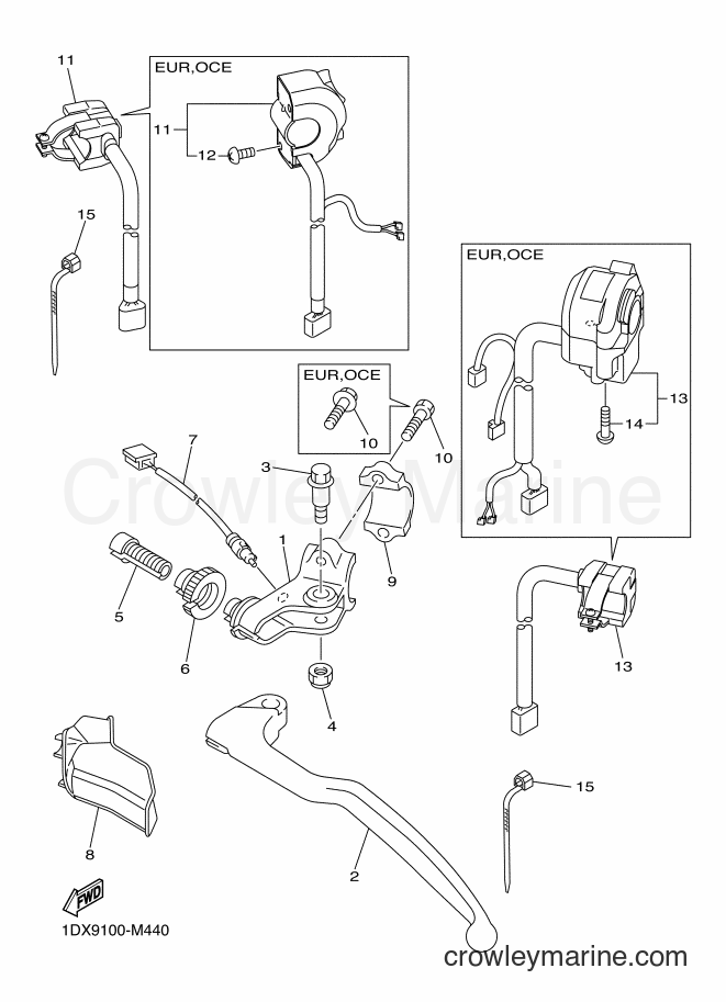 2013 Dirt Bike WR450F - WR450F (1DX6) [010] - HANDLE SWITCH & LEVER