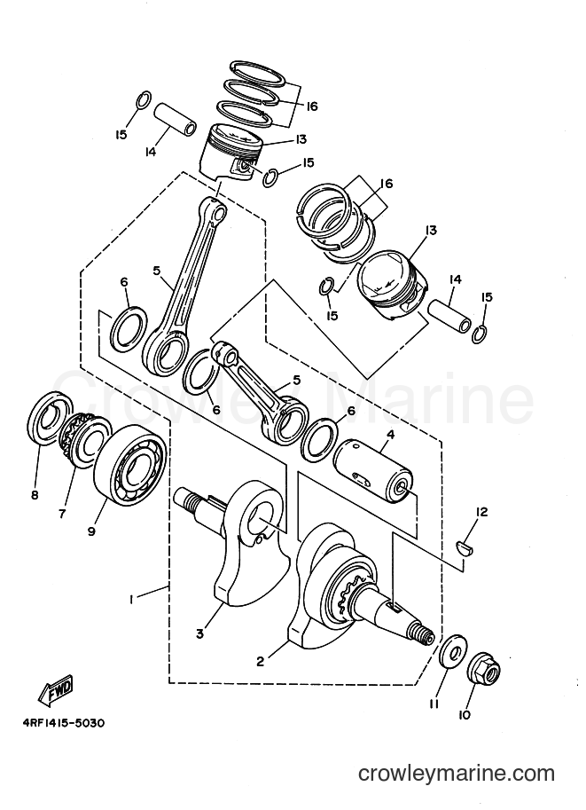 Yamaha Motors XVS125 (5JX2) [010] - CRANKSHAFT & PISTON