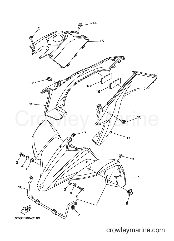 2007 ATV YFZ450 - YFZ450 (5D36) [010] - FRONT FENDER